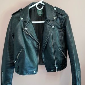 faux leather jacket